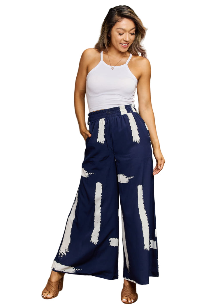 Perfee Printed Wide Leg Long Pants