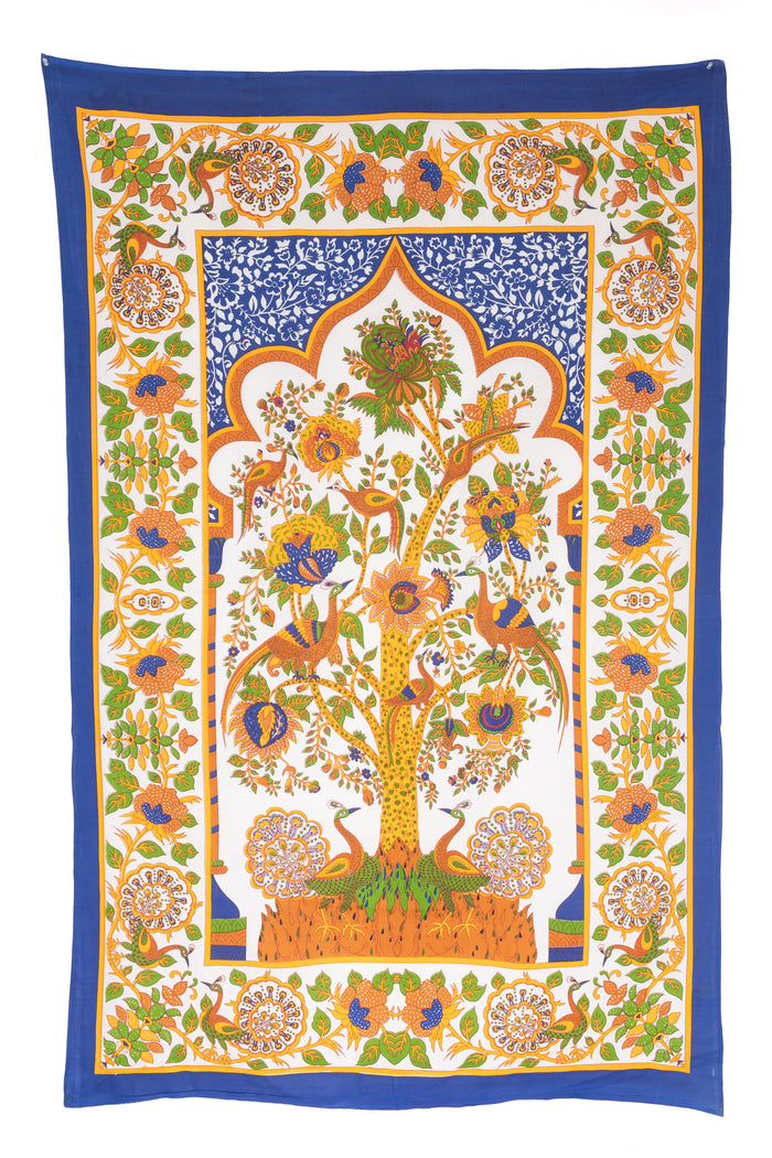 Pheasant Tree Of Life Tapestry in Assorted