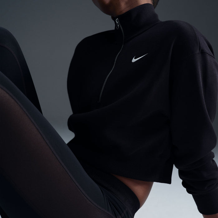 Phoenix Fleece Oversized 1/2-Zip Crop Sweatshirt