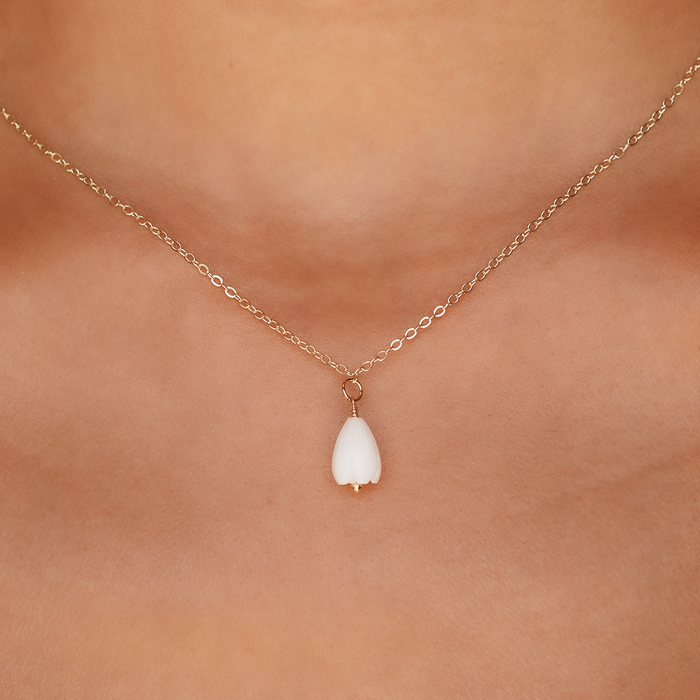 Pikake Necklace, worn on neck