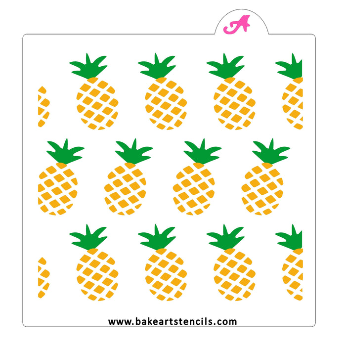 Pineapple Pattern Cookie Stencil bakeartstencil