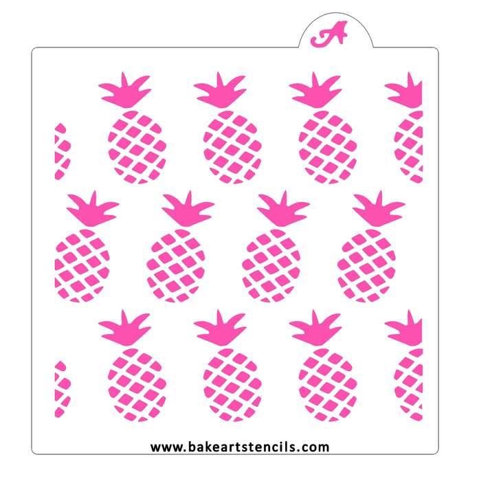Pineapple Pattern Cookie Stencil bakeartstencil
