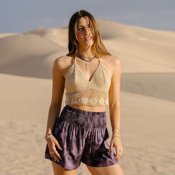 Plum Island Shorts, front on the dunes