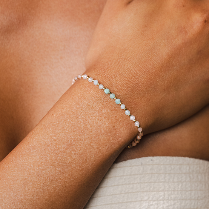Positive Energy 3mm Healing Bracelet, on wrist