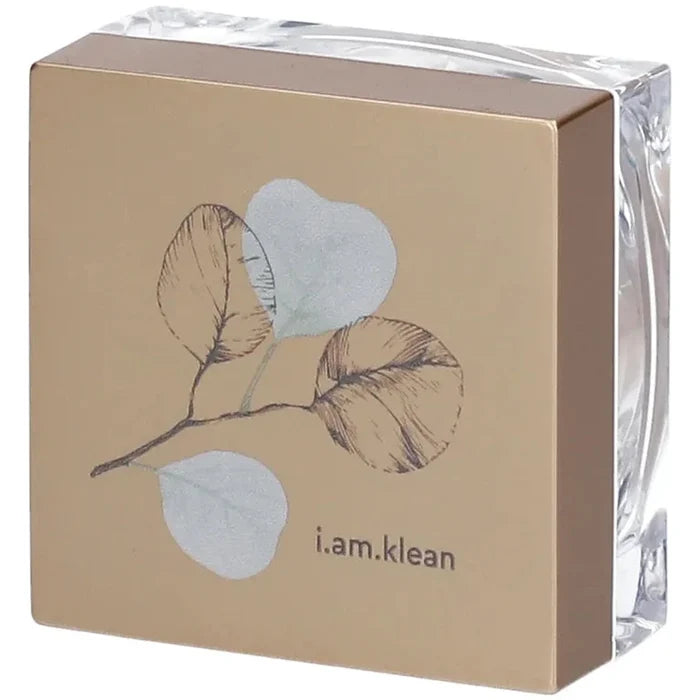 Poudre matifiante i.am.klean écrin doré motifs végétaux maquillage naturel