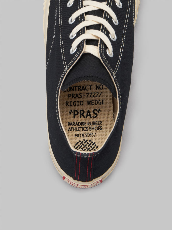 Pras shellcap low sneakers kuro off black interior fabric