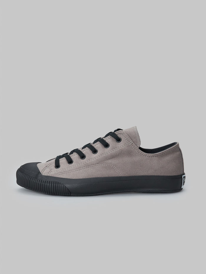 Pras shellcap low vegan sneakers suede grey black vulcanized