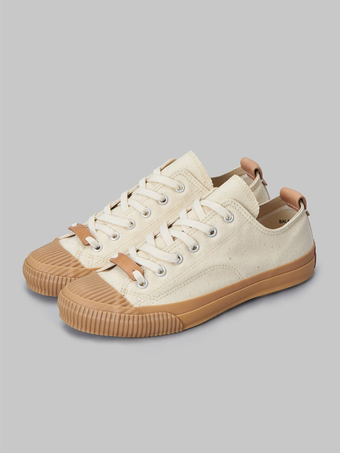 pras shellcap low leather pull strap kinari gum sneakers 100 cotton