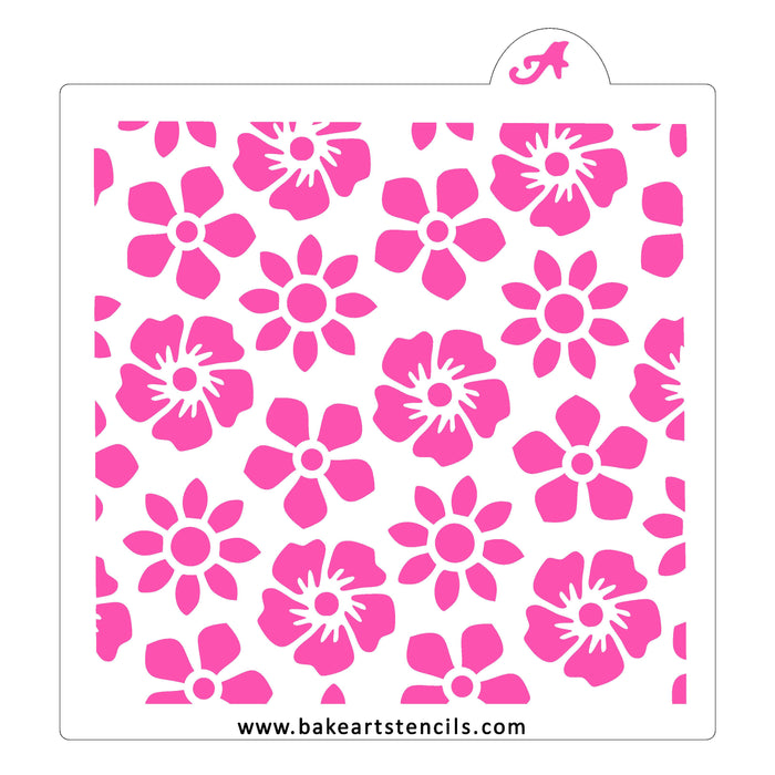Pretty Garden Pattern Stencil bakeartstencil