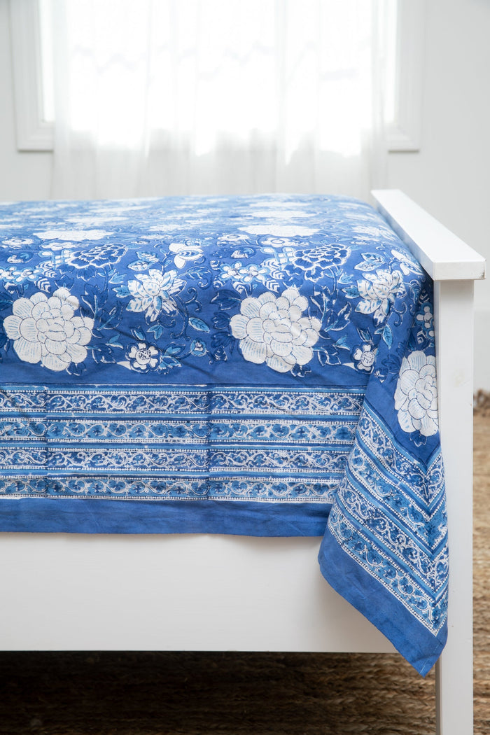 Blue Tropical Floral / Twin