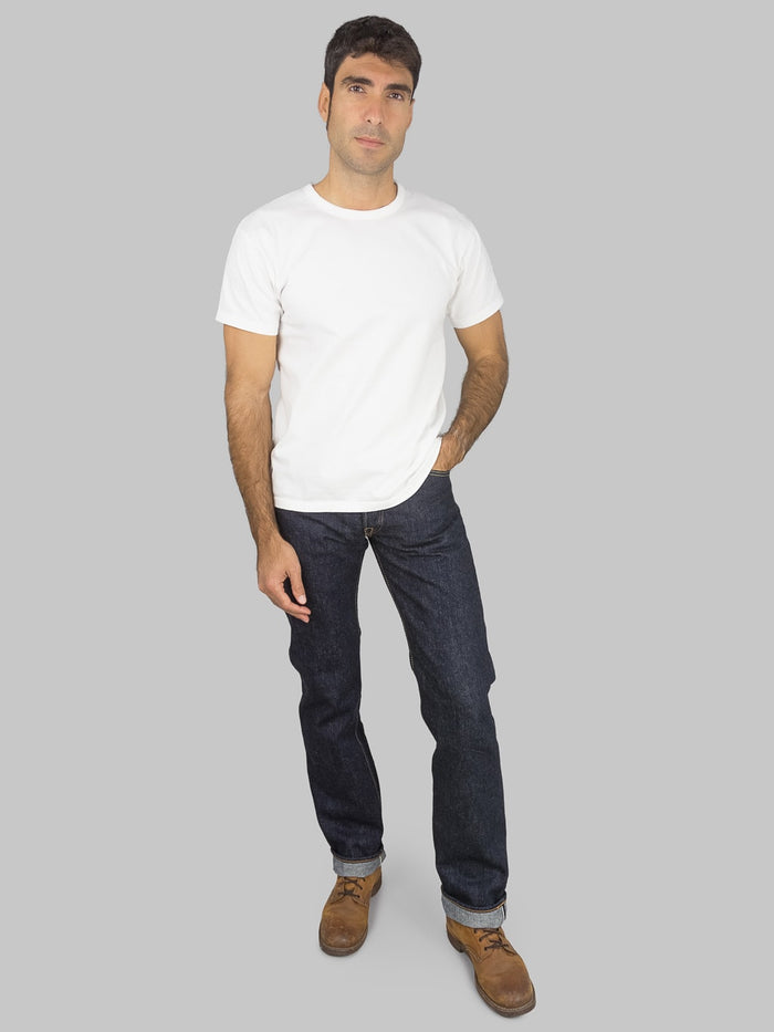 Pure Blue Japan XX 003 Regular Straight Jeans model front fit