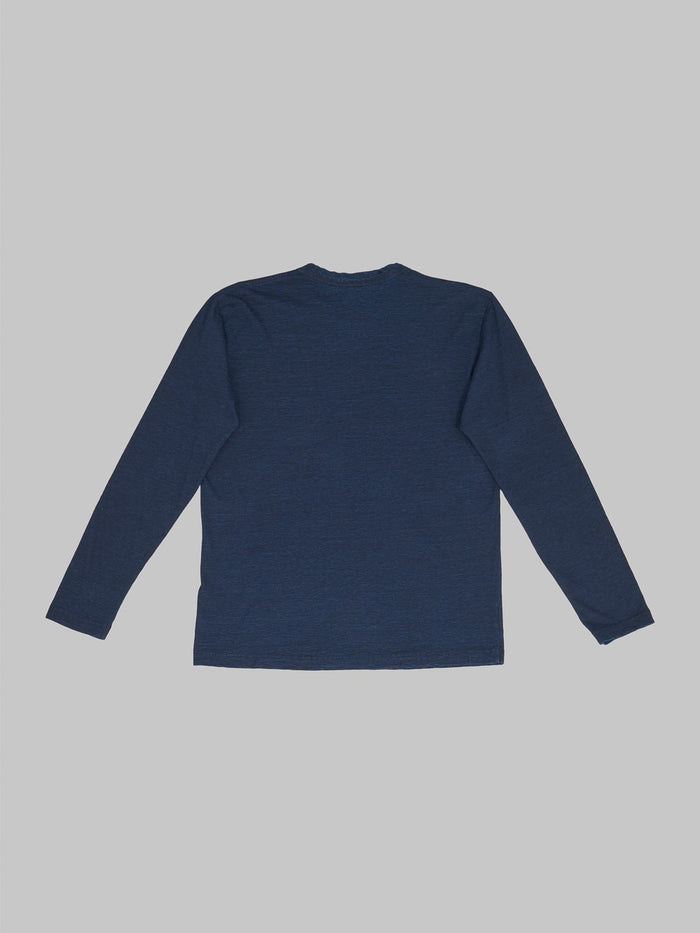 pure blue japan indigo crewneck tshirt back view