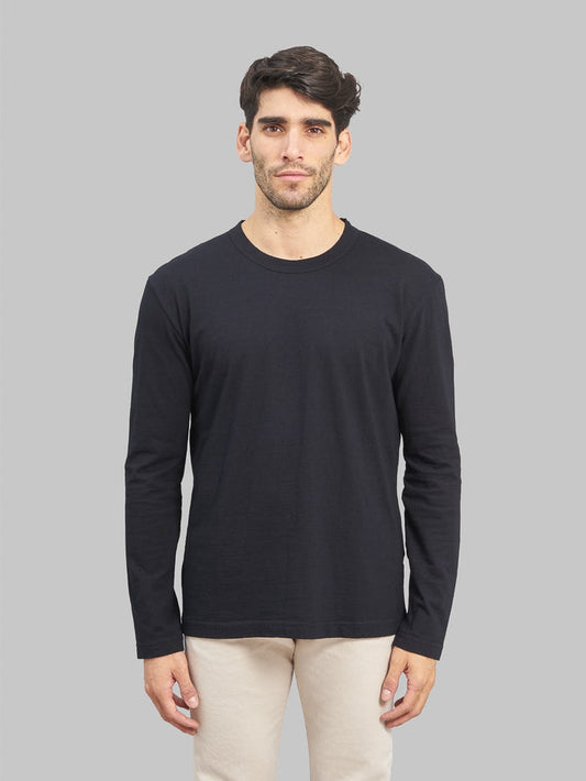 pure blue japan black tshirt model front fit