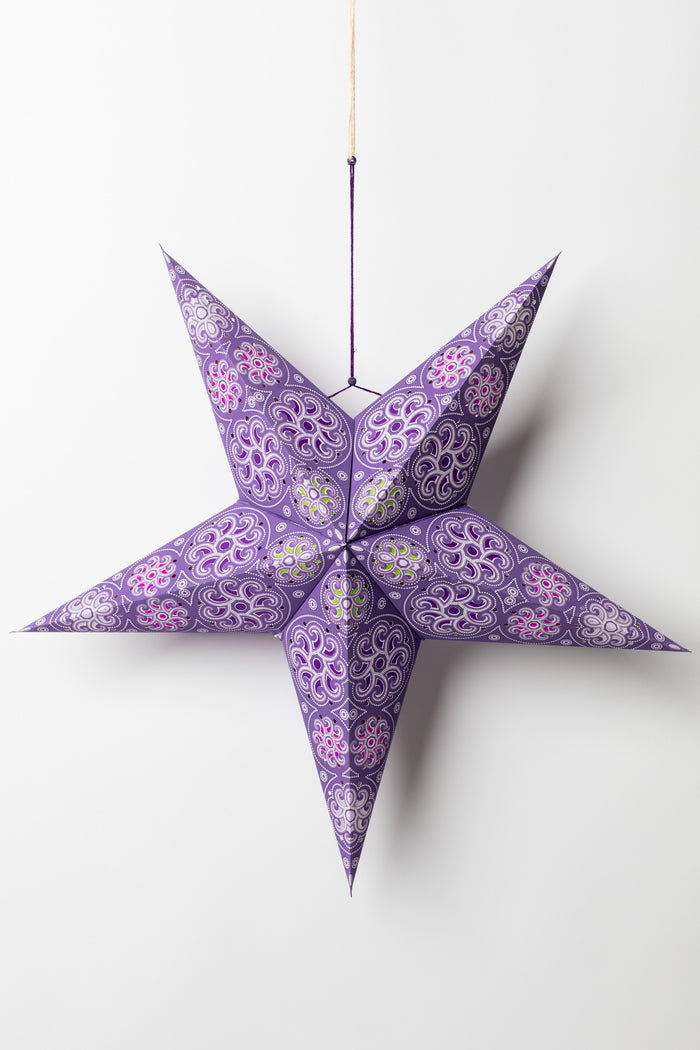 Cyclone Purple Paper Star