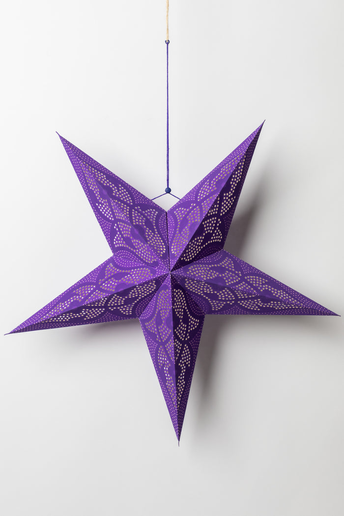 Purple Dotted Paper Star