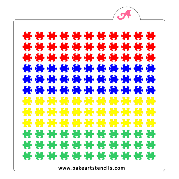 Puzzle Sprinkles Stencil bakeartstencil