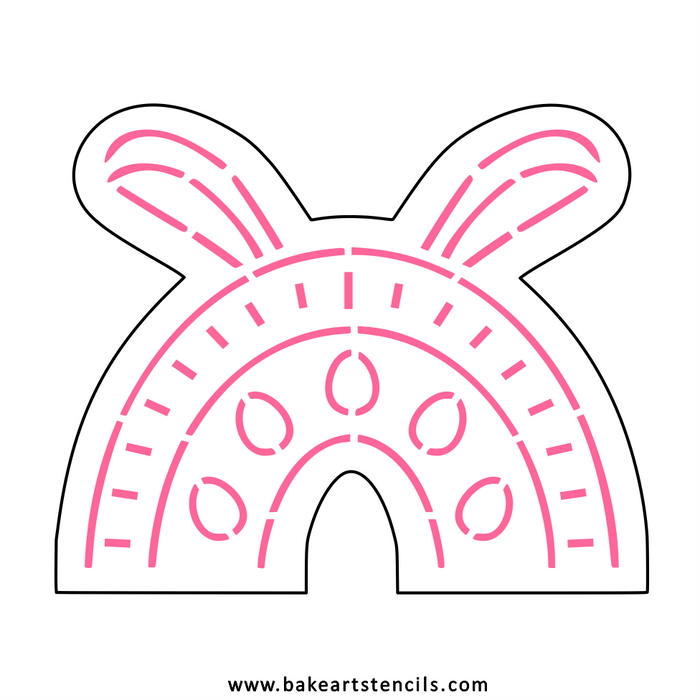 Rabbit Rainbow Cutter/Stencil bakeartstencil