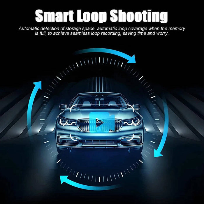 Rearview Mirror Dash Cam 1080P HD DVR Dual Camera Car Front Rear Video Recorder