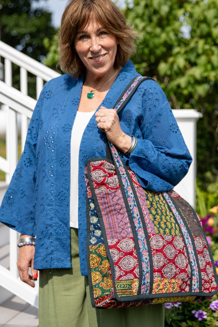 Recycled Kantha Patchwork Tote