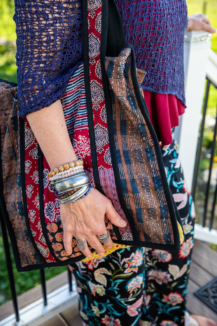Recycled Kantha Patchwork Tote