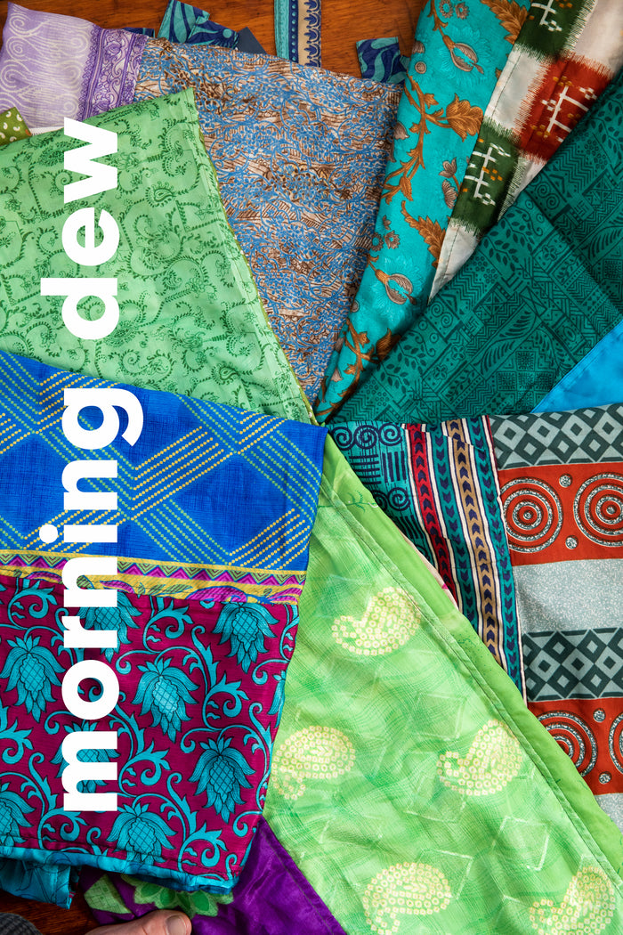 Recycled Silk Panel Curtain in Jack Straw