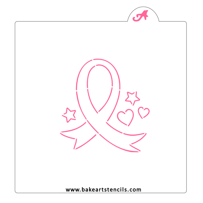 Ribbon Love PYO Stencil bakeartstencil
