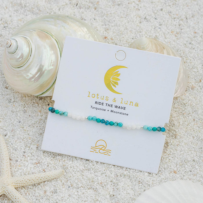 Ride The Wave 3mm Healing Bracelet, flat lay on product card