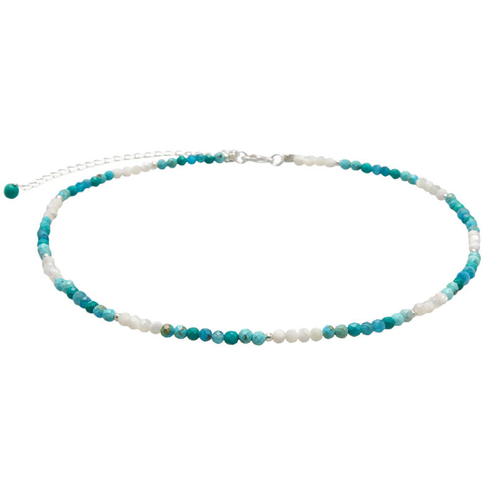 Ride The Wave 3mm Healing Necklace, flat lay