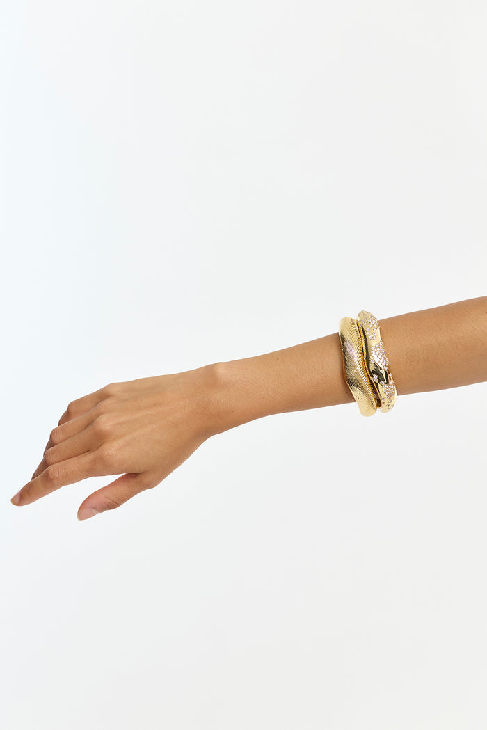 ACLER ONLINE AU RILBO SPARKLE CUFF AJ2510014B-GOLD-GOL-OS