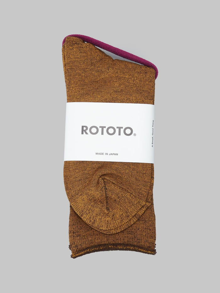 rototo city socks yellow brown