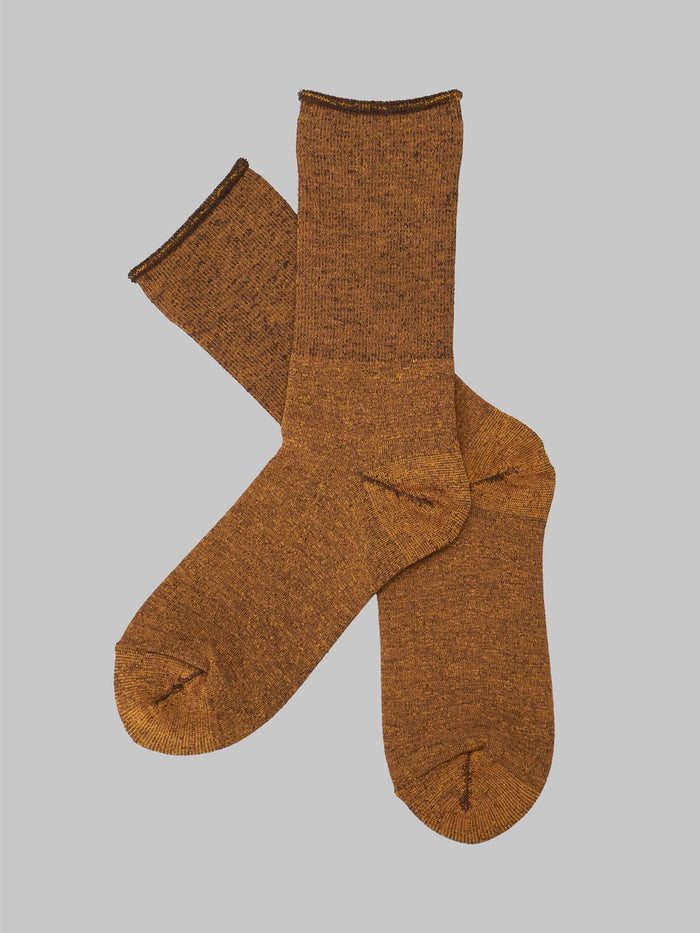 rototo city socks yellow brown made in japan