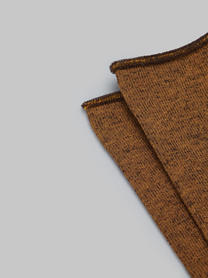 rototo city socks yellow brown elastic band