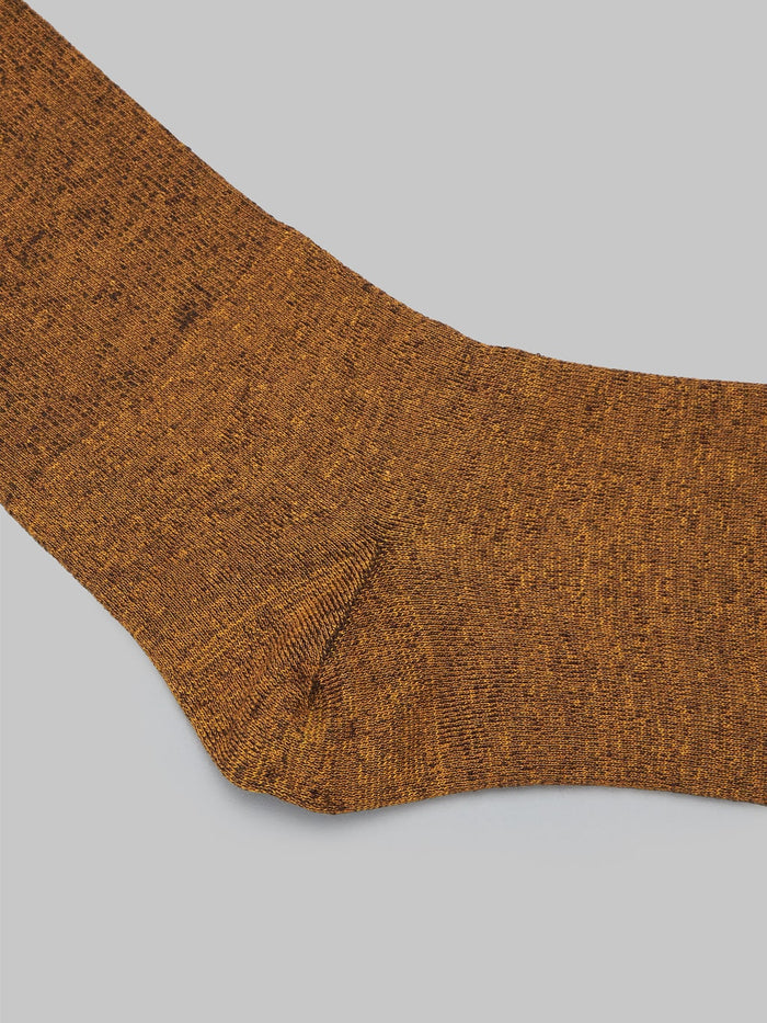 rototo city socks yellow brown heel