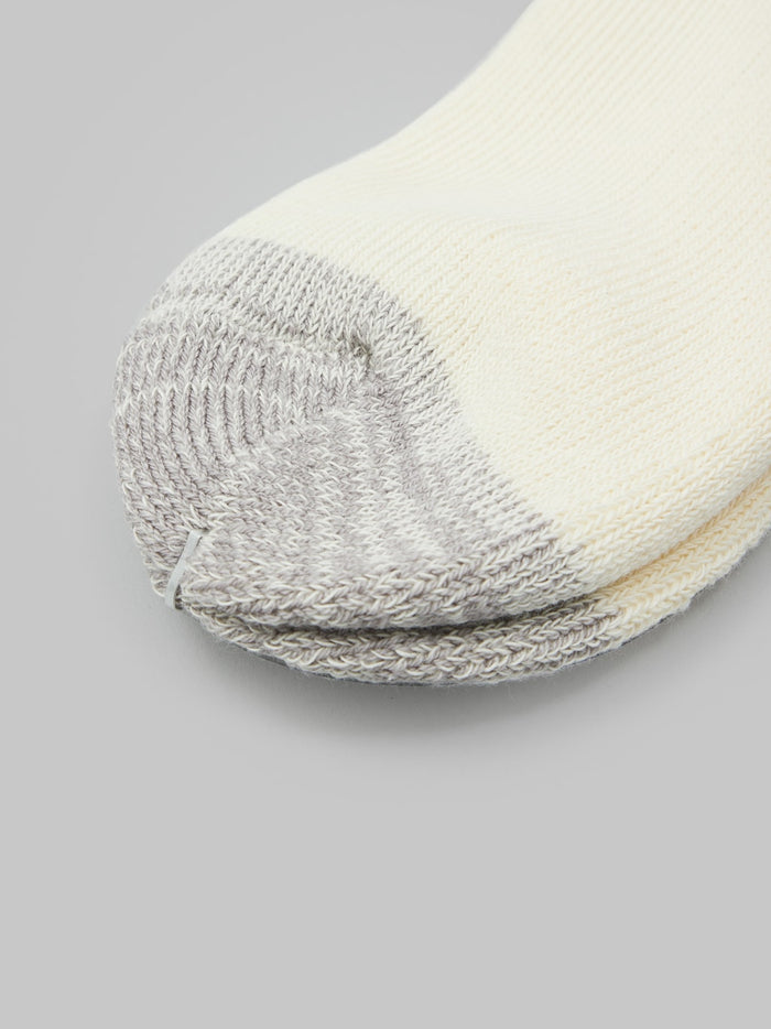 rototo coarse ribbed oldschool crew socks navy blue green toe