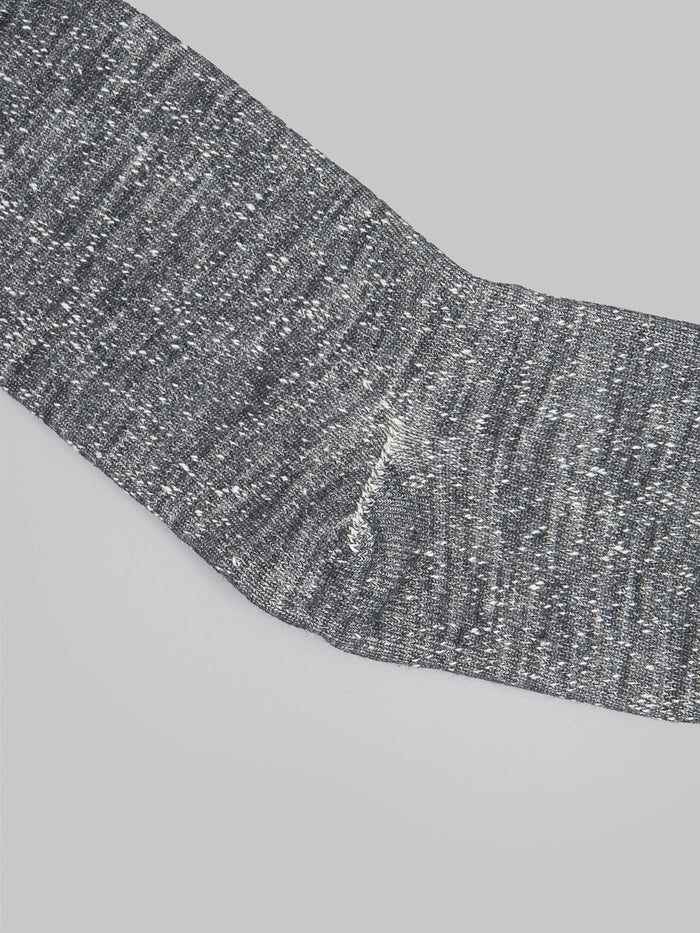 Rototo Double Face Crew Socks Charcoal Heel