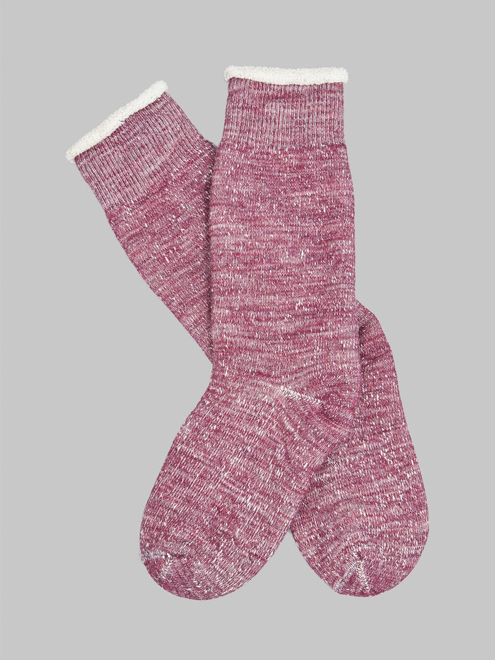 Rototo Double Face Crew Socks Grape Texture