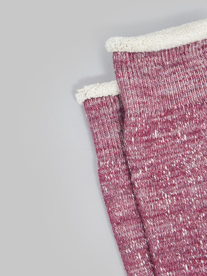 Rototo Double Face Crew Socks Grape Elastic Hem