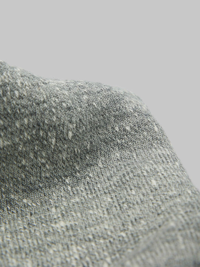 rototo double face crew socks cotton wool gray soft texture