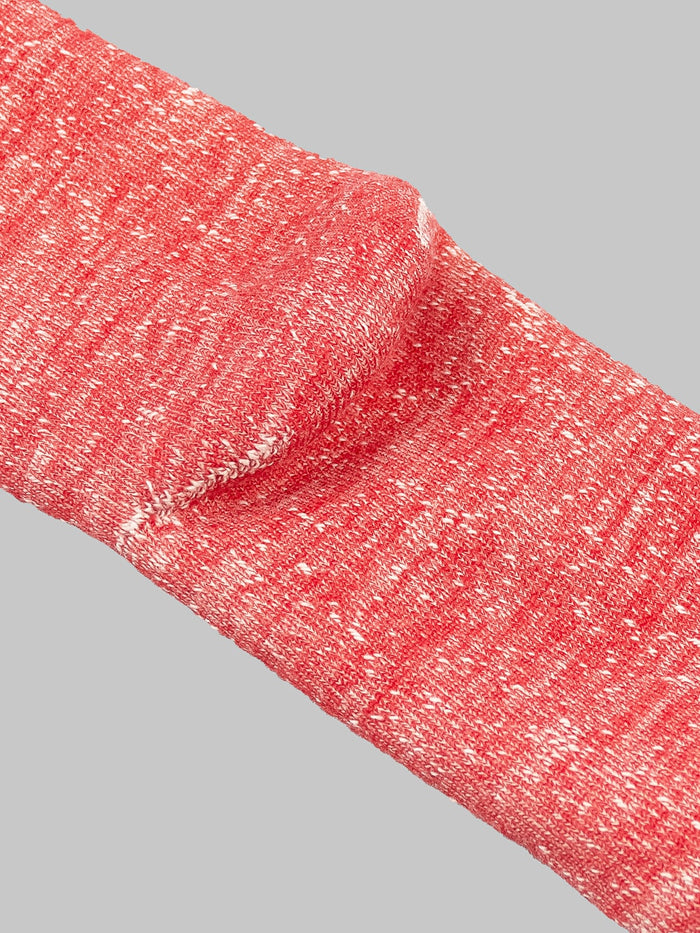 rototo double face crew socks red heel