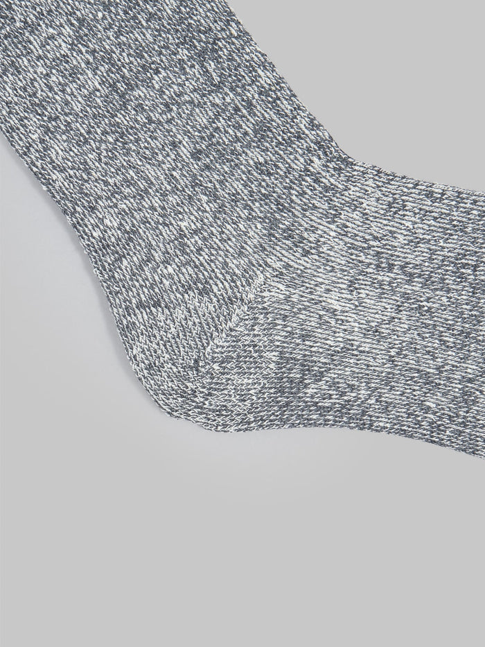 Rototo Double Face Socks Mint Grey Texture