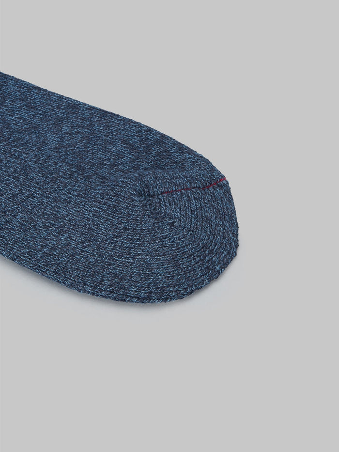 ROTOTO Loose Pile Crew Socks Mix Navy toe