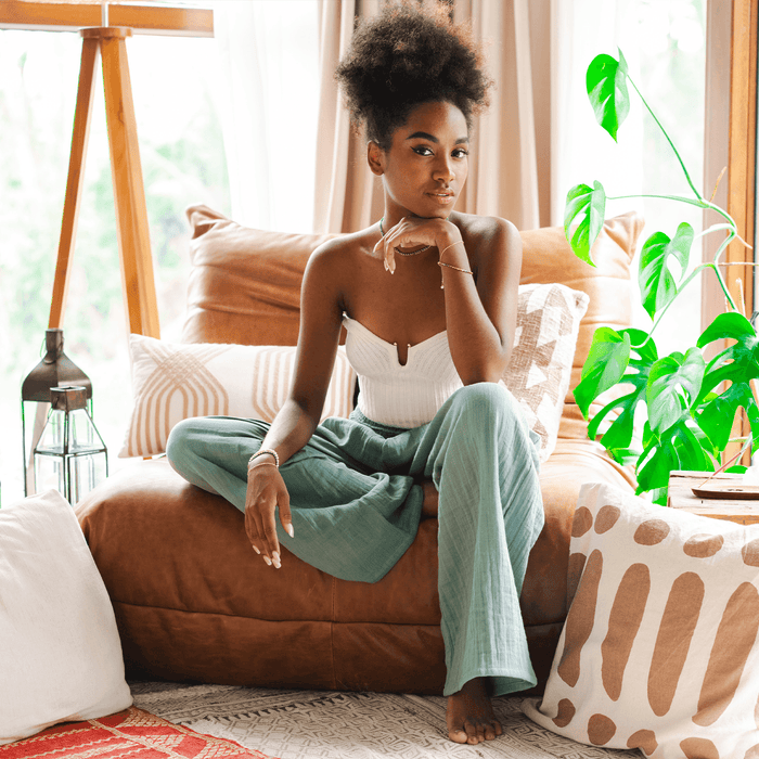 Sage Wide Leg Cotton Pants - LotusAndLuna