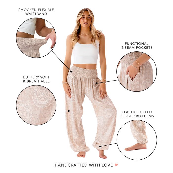 Sahara Harem Pants, feature callouts