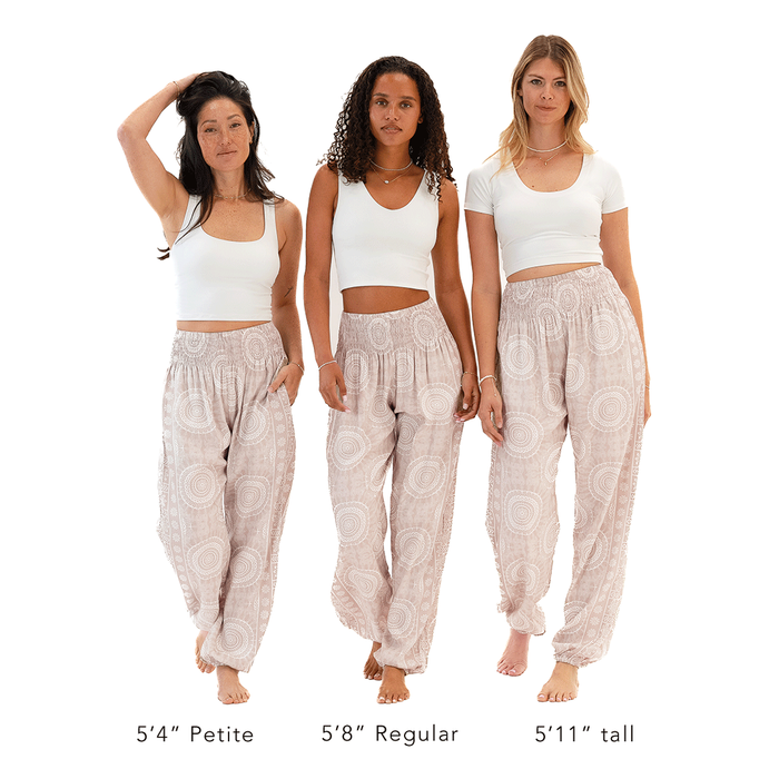Sahara Harem Pants, fit on three models