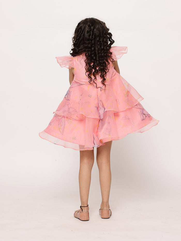 Sale JANYAS CLOSET Mauve Pink Unicorn Angela Bow Dress