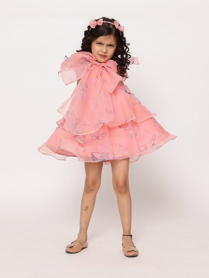 Sale JANYAS CLOSET Mauve Pink Unicorn Angela Bow Dress