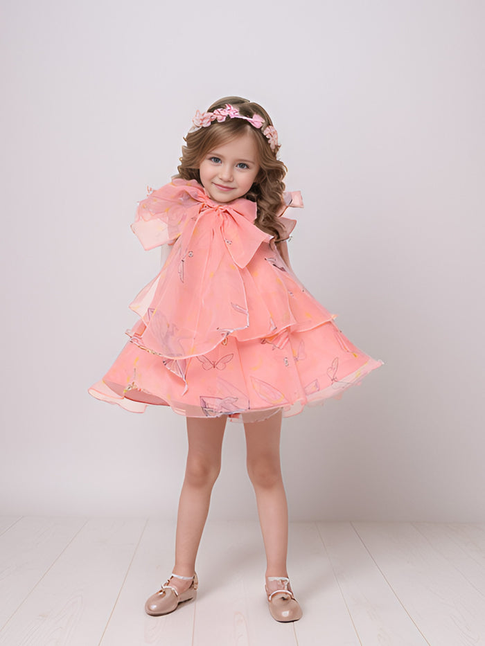 Sale JANYAS CLOSET Mauve Pink Unicorn Angela Bow Dress