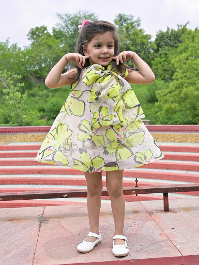 Sale JANYAS CLOSET Printed Flower Girl Lulu Dress