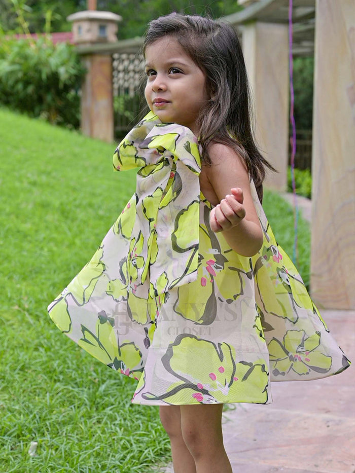 Sale JANYAS CLOSET Printed Flower Girl Lulu Dress