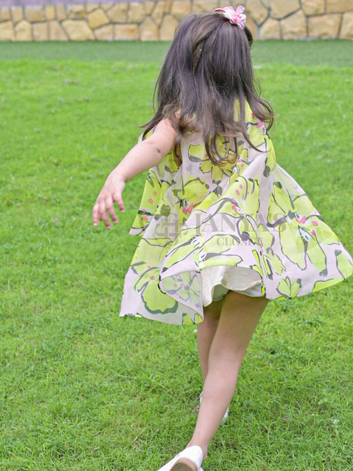 Sale JANYAS CLOSET Printed Flower Girl Lulu Dress